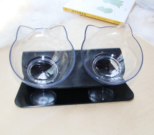 Ergonomic Double Cat Food Bowl