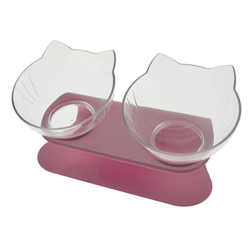 Ergonomic Double Cat Food Bowl