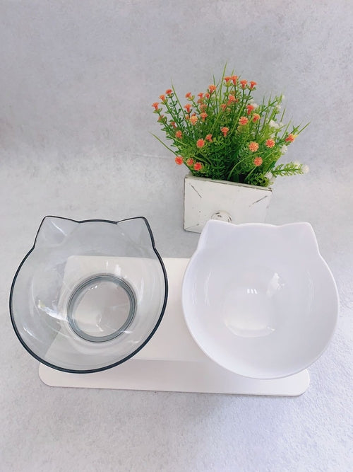Ergonomic Double Cat Food Bowl