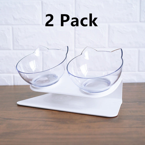 Ergonomic Double Cat Food Bowl