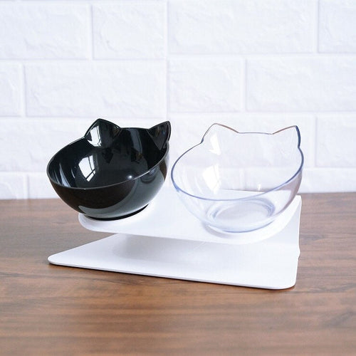 Ergonomic Double Cat Food Bowl