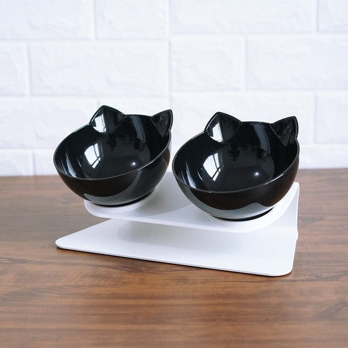 Ergonomic Double Cat Food Bowl