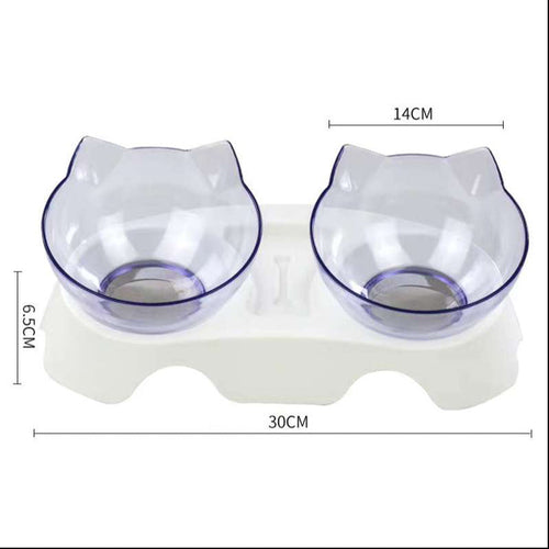 Ergonomic Double Cat Food Bowl