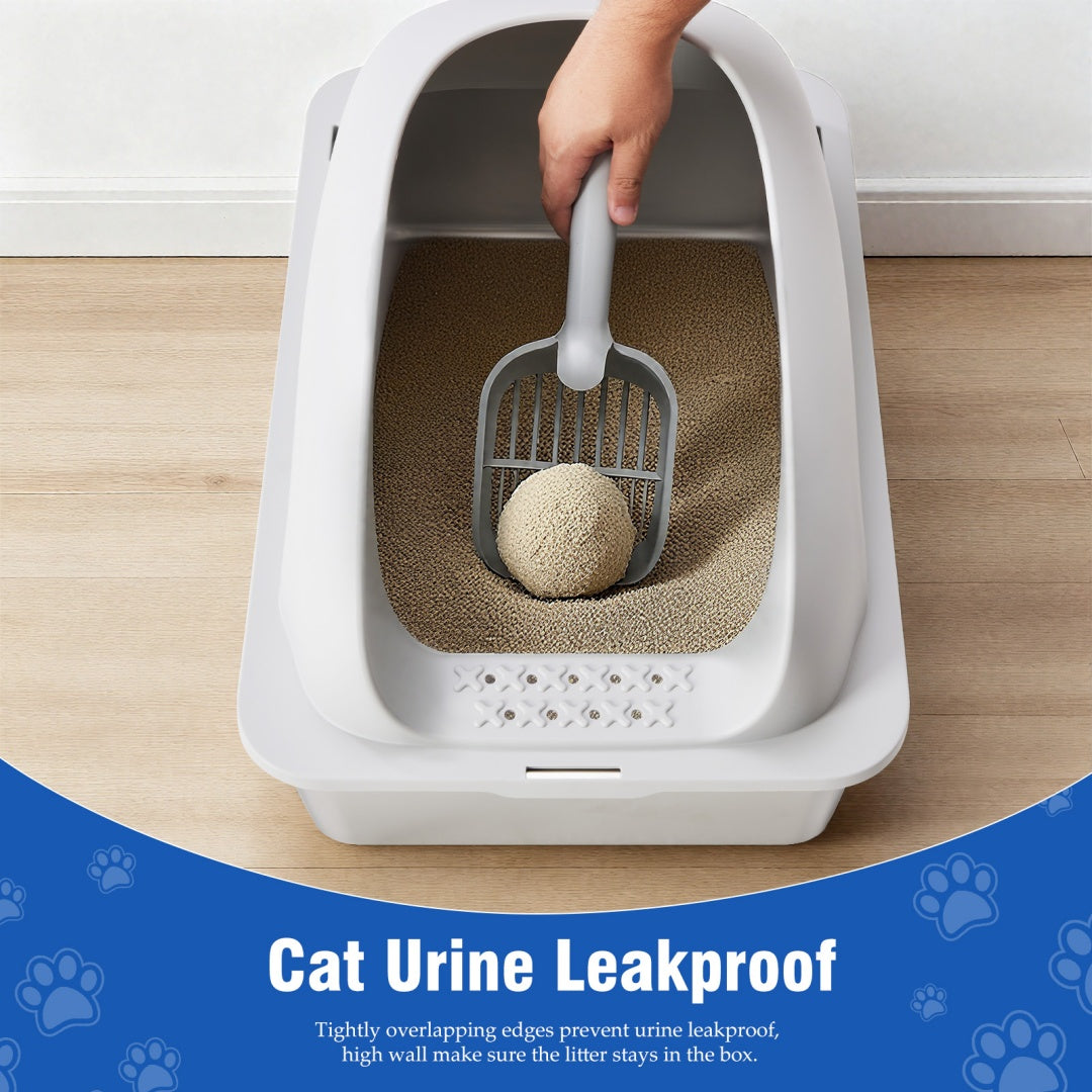 Stainless Steel Cat Litter Box with Lid — Large