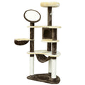 60" Cat Scratching Tree with Bed, Condo & Sisal Post
