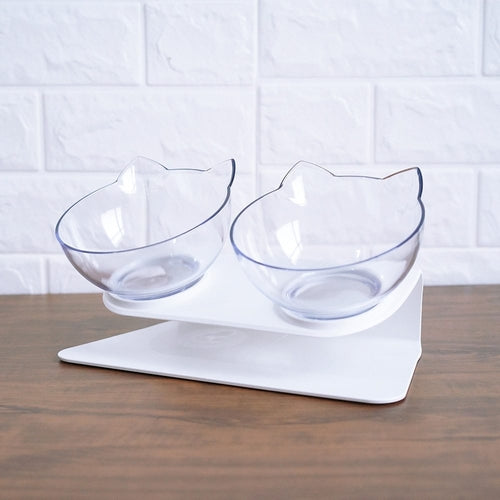 Ergonomic Double Cat Food Bowl