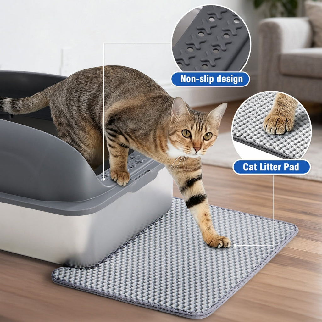 Stainless Steel Cat Litter Box with Lid — Large