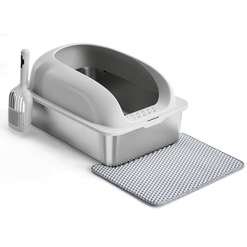 Stainless Steel Cat Litter Box with Lid — Large