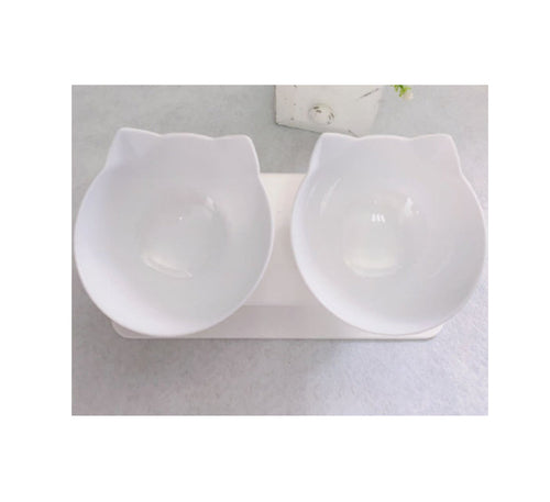 Ergonomic Double Cat Food Bowl