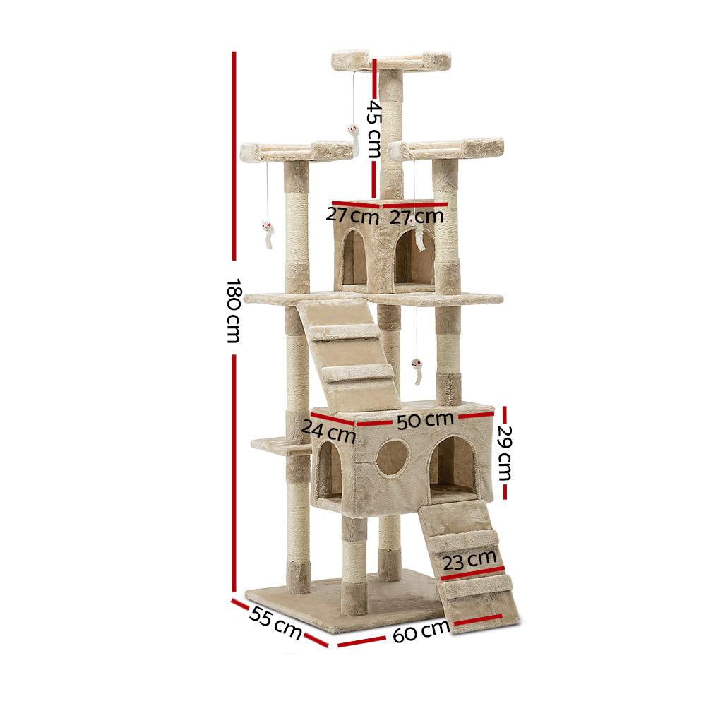 The big apple  — 193cm Multi-Level Tower in Beige