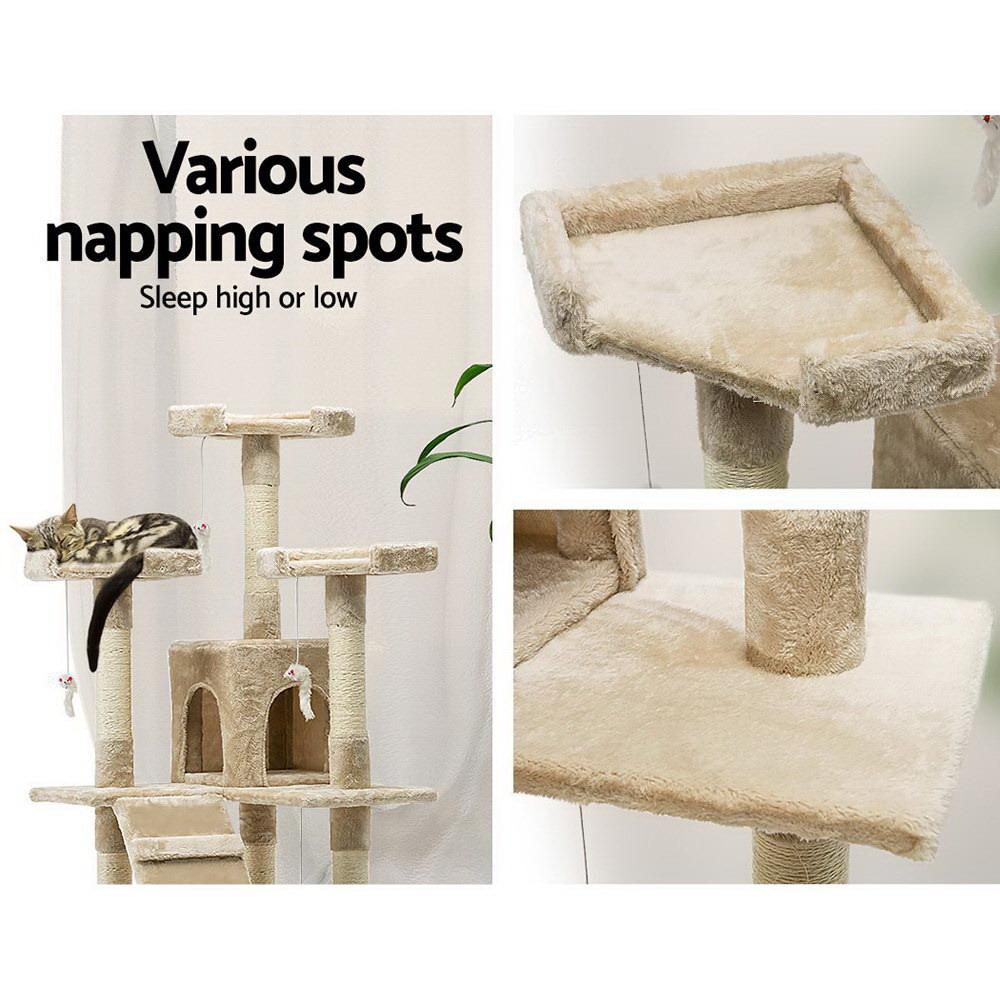 The big apple  — 193cm Multi-Level Tower in Beige