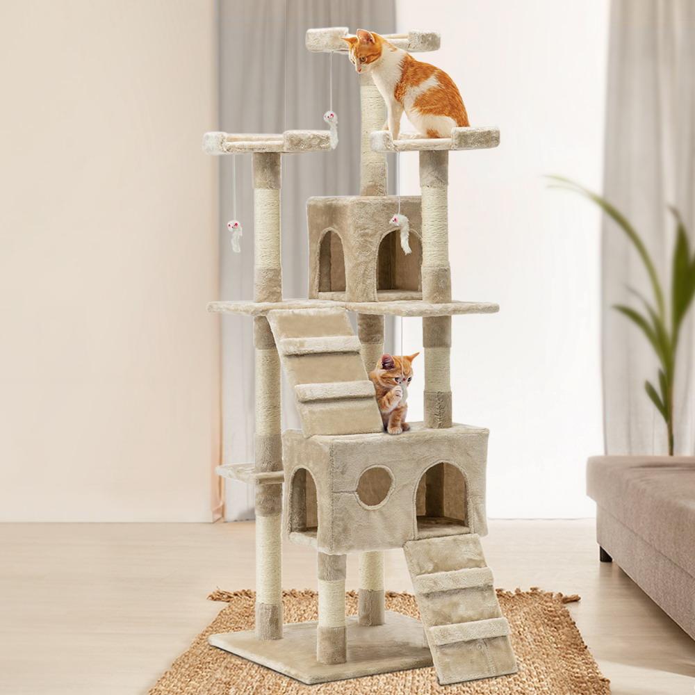 The big apple  — 193cm Multi-Level Tower in Beige