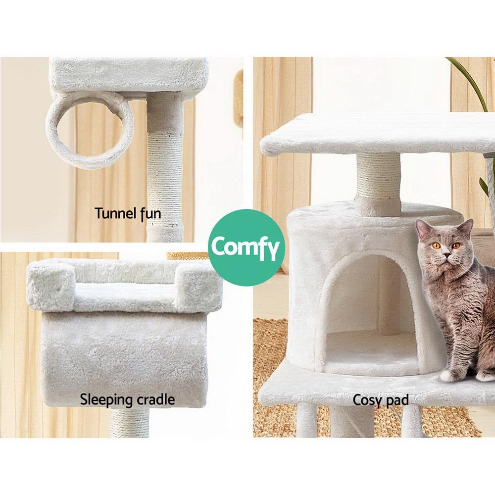 Cat Tree 141cm Cloud Tower Scratching Post