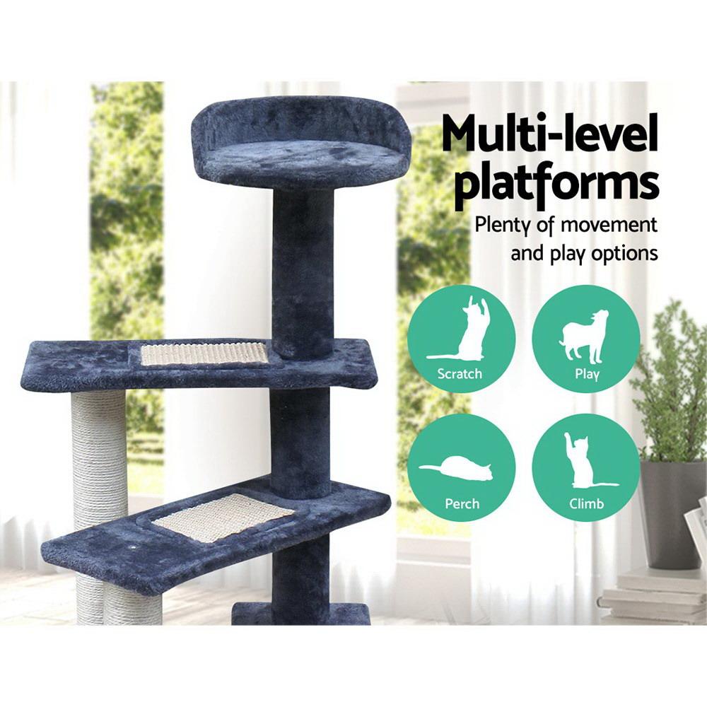 Cat Tree 100cm Soft Blue Scratching Post