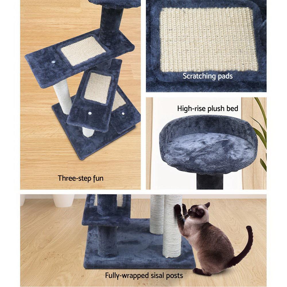 Cat Tree 100cm Soft Blue Scratching Post