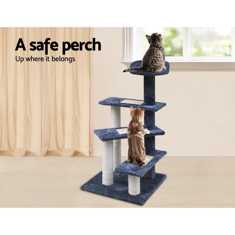 Cat Tree 100cm Soft Blue Scratching Post