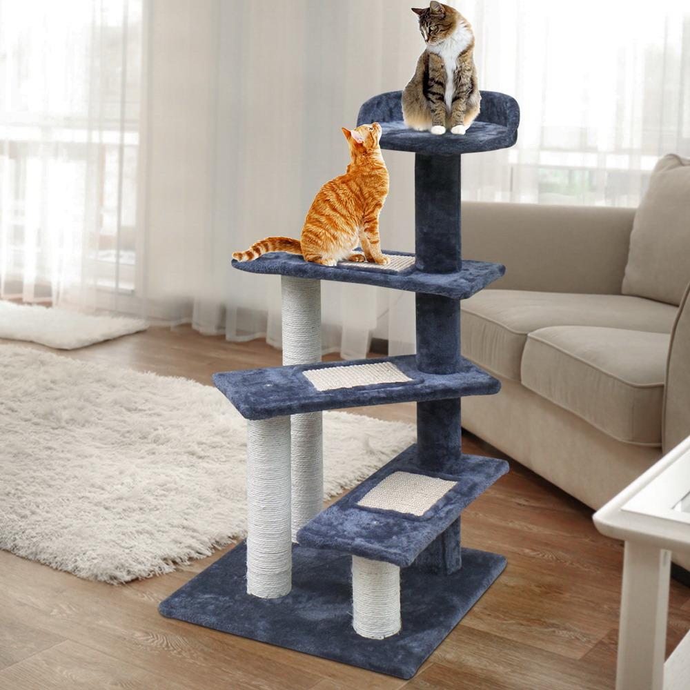 Cat Tree 100cm Soft Blue Scratching Post
