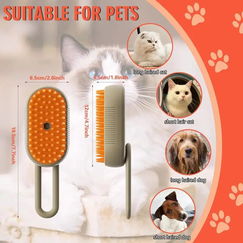 Pet Steam Brush Cat And Dog Deshedder Tool for Grooming