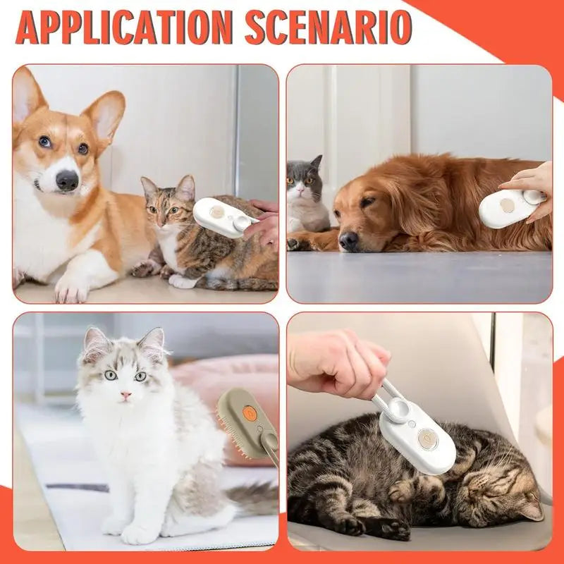 Pet Steam Brush Cat And Dog Deshedder Tool for Grooming
